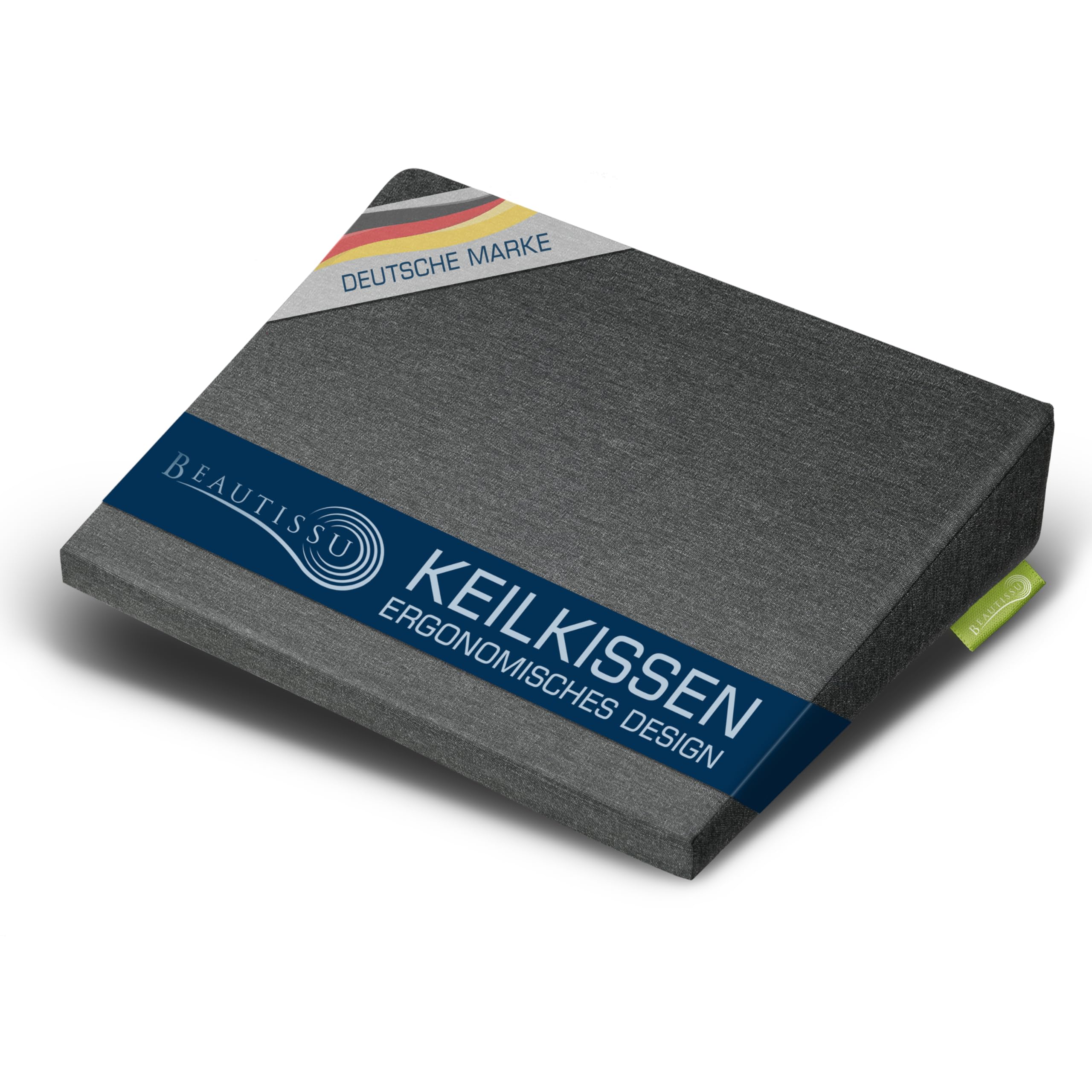 Beautissu Sitz Keilkissen formstabil Anti-Rutsch Bezug Waschbar & Reißverschluss – Ergonomisches Sitzkissen Keilkissen für Stuhl Home Office Bürostuhl Stuhlkissen Büro Anthrazit – BeauErgo Angebot bei HelloDeals