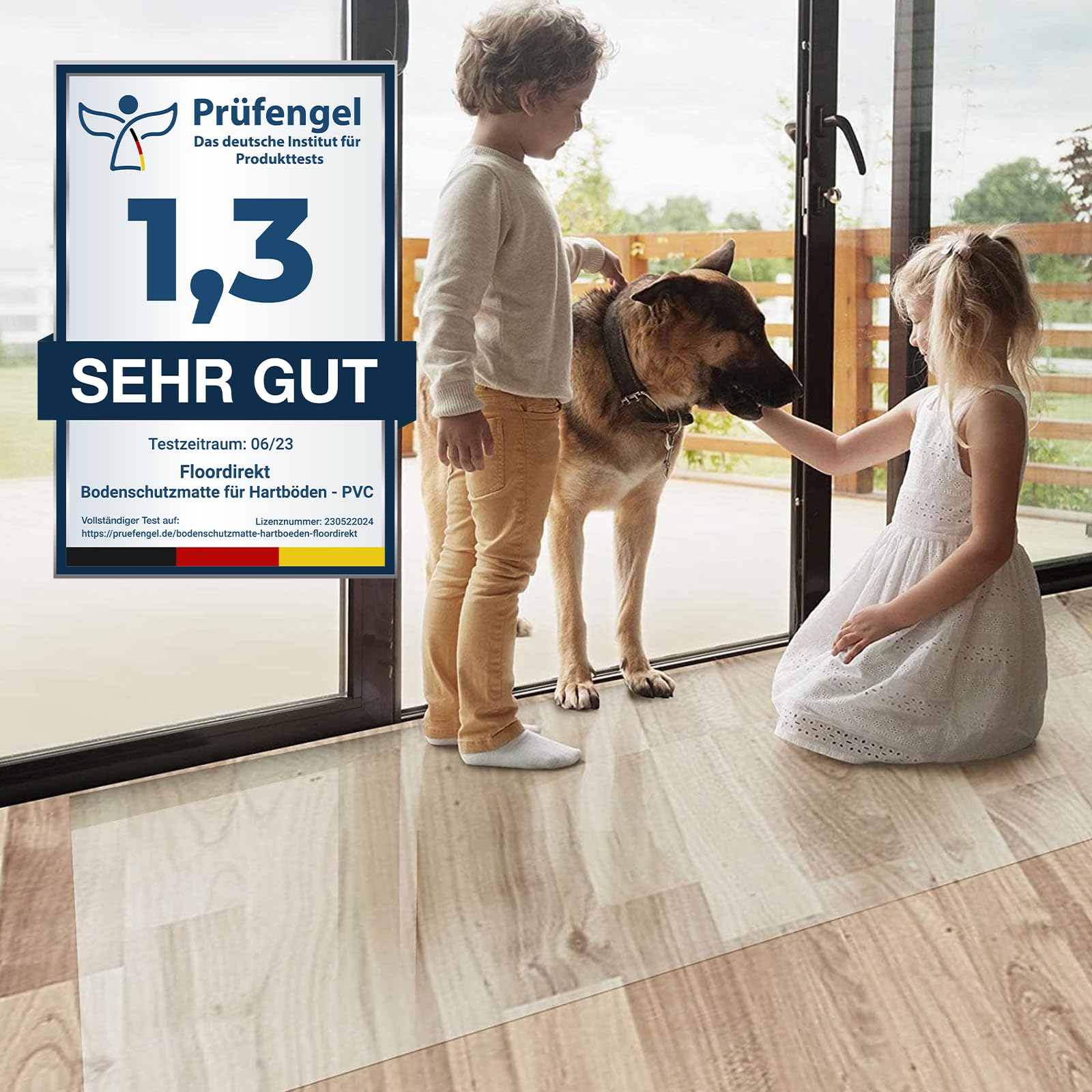 Floordirekt Bürostuhlunterlage Bodenschutzmatte - Bodenmatte Stuhlunterlage - Transparent - Stärke: 1,5 mm - Bodenschutzmatte für Hartböden (Neo, Breite: 90 cm, Länge: 60 cm) Breite: 90 Cm Länge: 60 cm Angebot bei HelloDeals