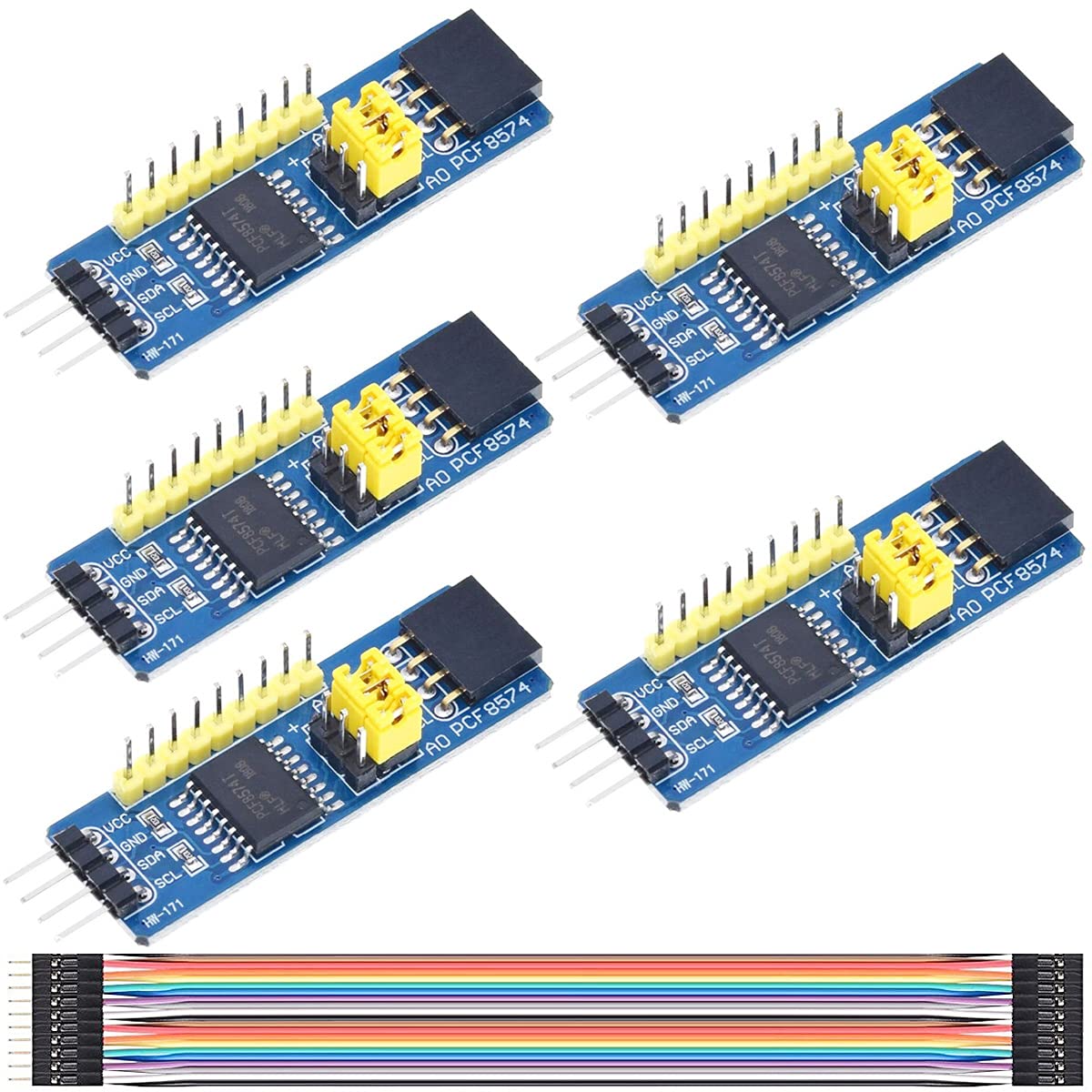 Youmile 5 Stück PCF8574 IO Erweiterungsplatine I/O-Expander I2C Evaluation Develop Module mit Dupont Kabel für Arduino & Raspberry Pi Angebot bei HelloDeals
