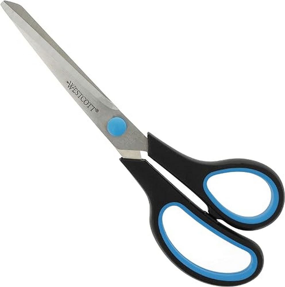 Westcott E-30283 00 Easy Grip Softgrip Schere, rostfreie Klingen, blau-schwarzer Kunststoff-Griff, 20,1 cm / 8 Zoll, 1 Stück Angebot bei HelloDeals
