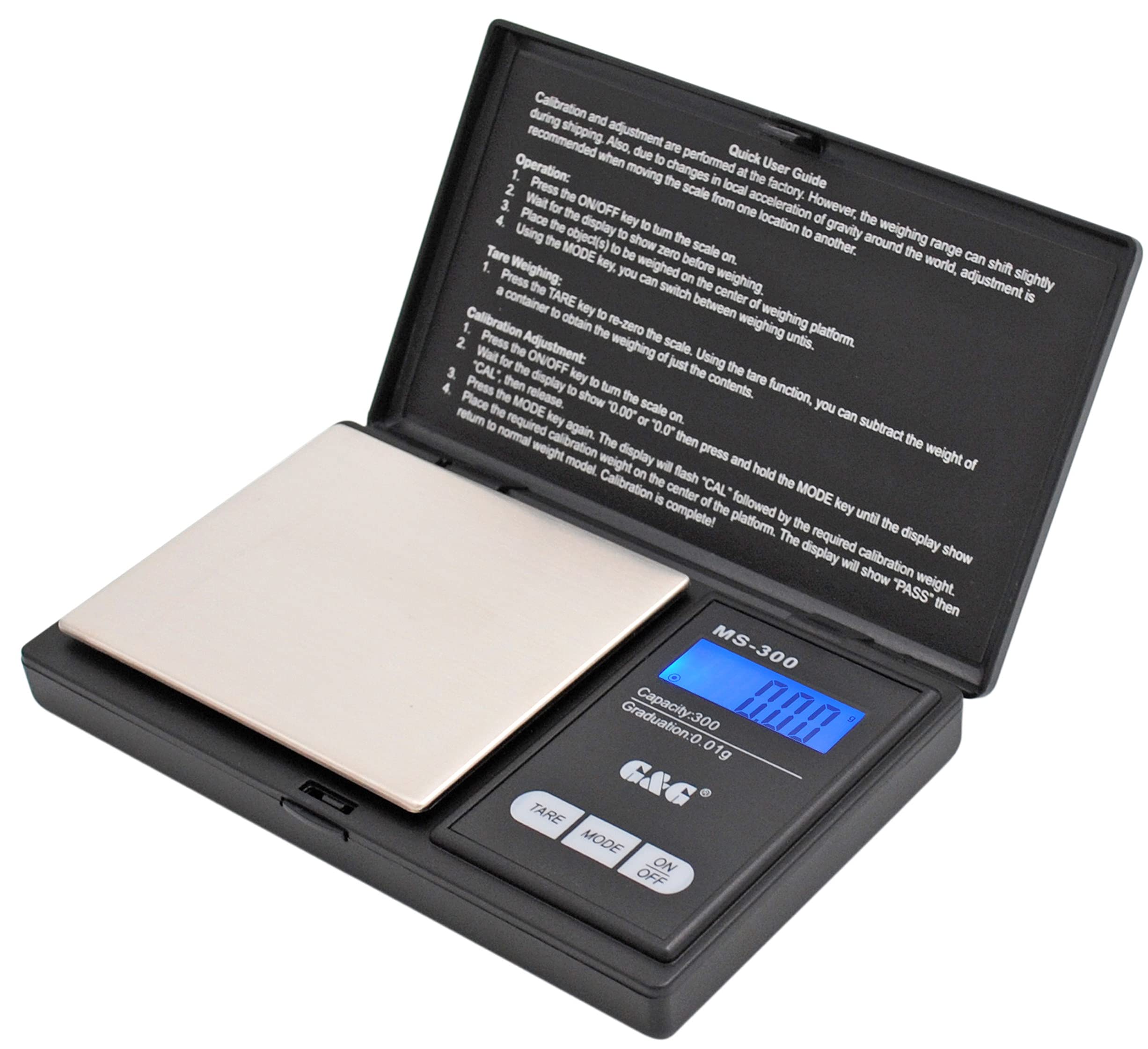 G&G 300g/0,01g MS-B Taschenwaage Feinwaage Digitalwaage Goldwaage Münzwaage Waage 300g/0.01 Angebot bei HelloDeals