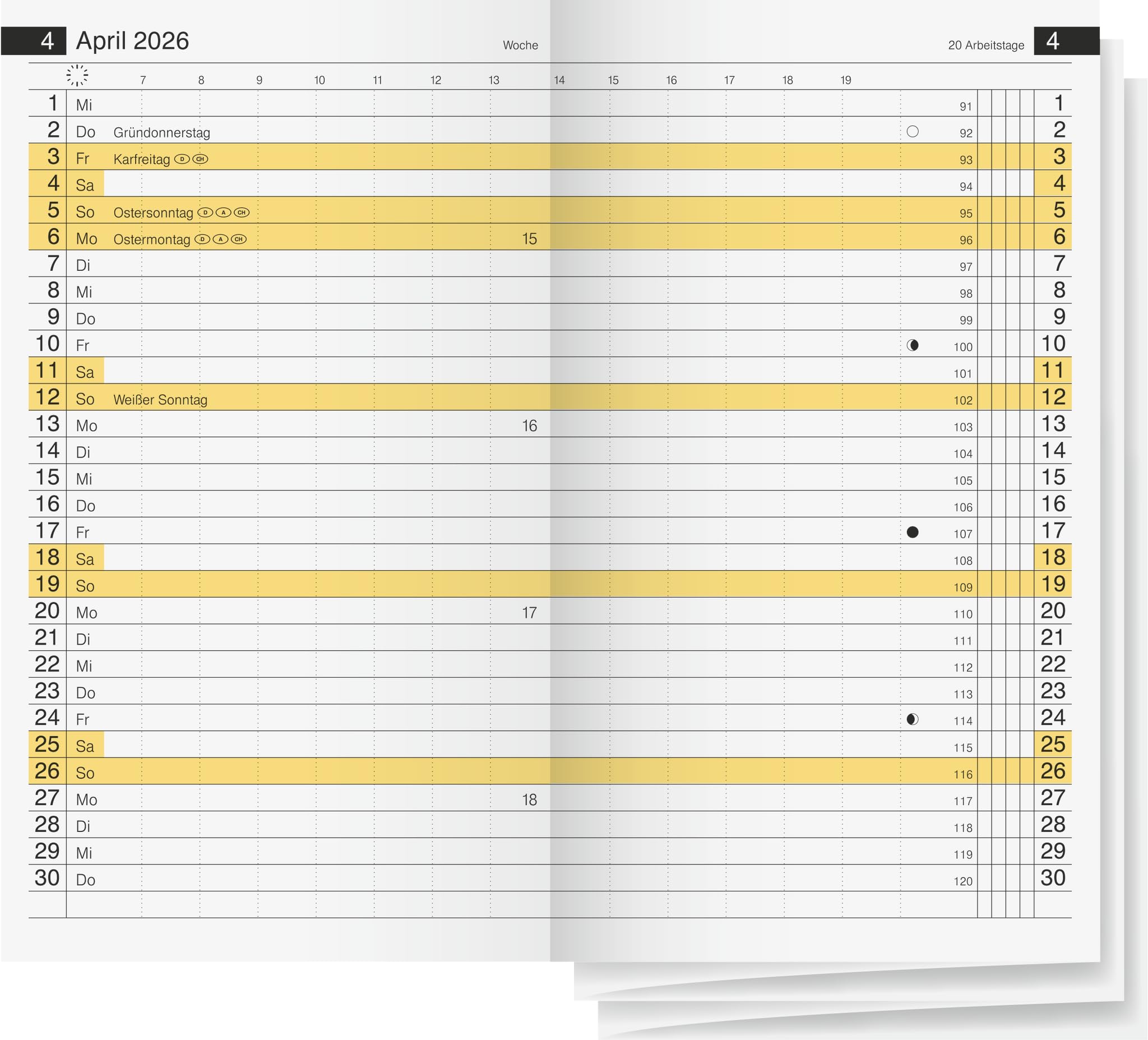 rido/idé Monats-Ersatzkalendarium Mod. Miniplaner d 15 2026 | 87×153 mm Angebot bei HelloDeals