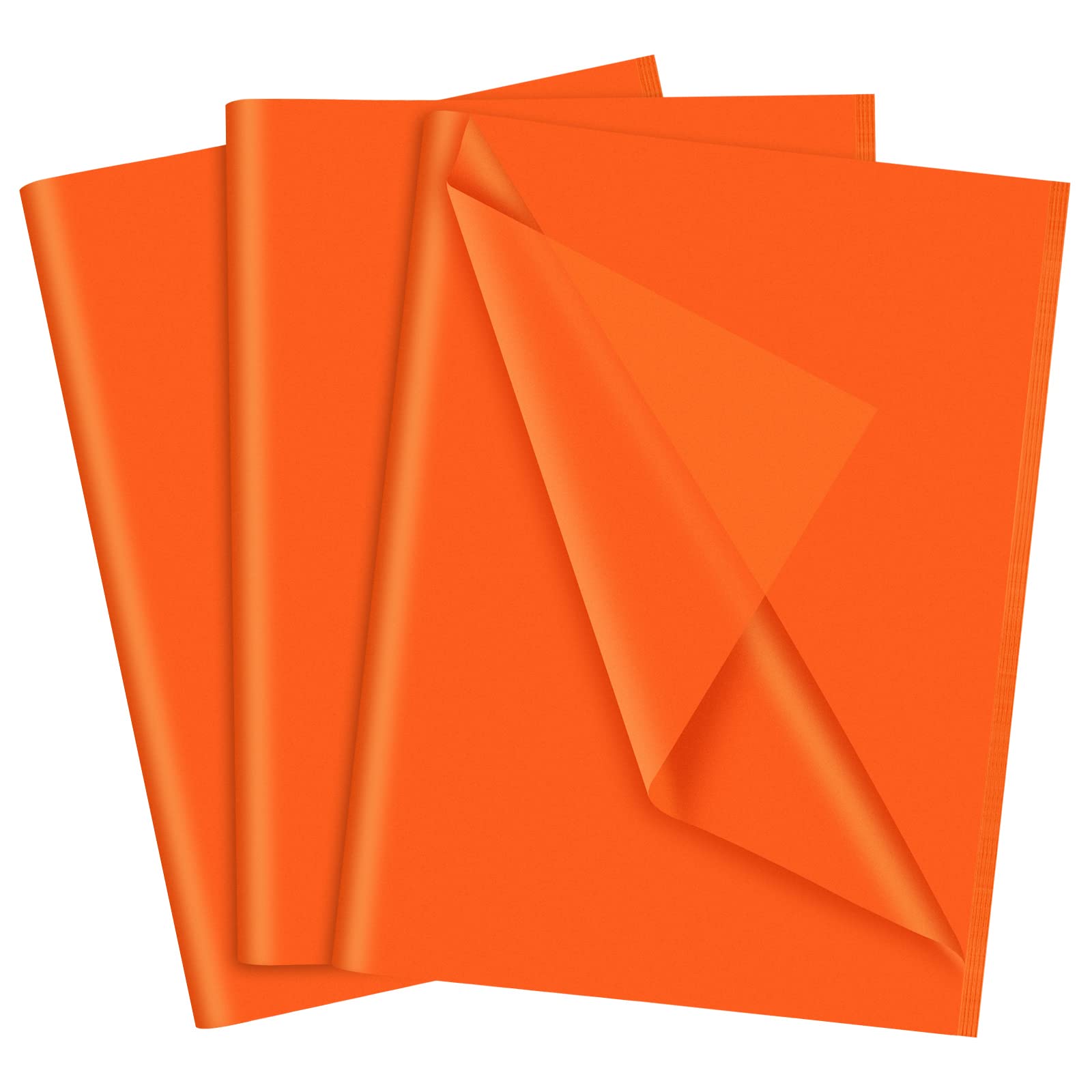 NEBURORA Seidenpapier für Geschenktüten - Orange Geschenkpapier 60 Blatt, 35 x 50 cm, Leuchtorange, Verpackungspapier für Geburtstag, Hochzeit, Halloween & Party Angebot bei HelloDeals