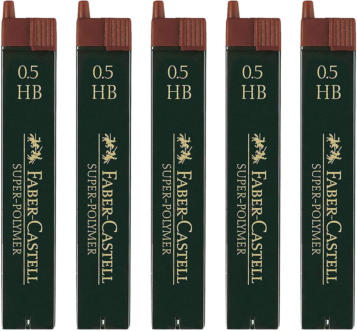 Faber-Castell Super-Polimer-Ersatzminen (5 Einheiten, 0,5 HB), Menge 5, 60 Minuten 60 Minen Schwarz, 0.5hb Angebot bei HelloDeals