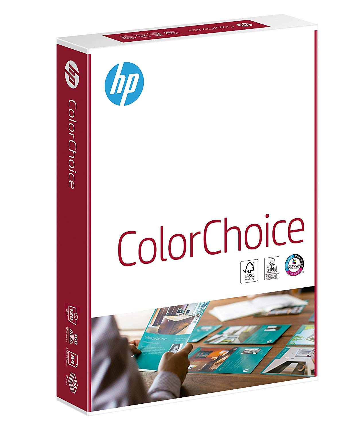 HP Farblaserpapier, Druckerpapier Color-Choice Chp 753: 120 g/m², DIN-A4, 250 Blatt, Extraglatt, weiß 120 g/m² Single Angebot bei HelloDeals