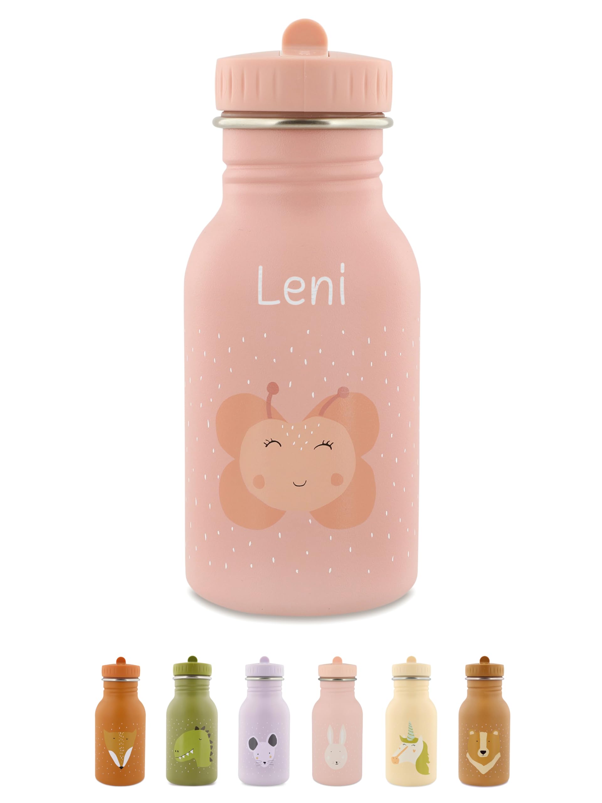 wunderwunsch Trinkflasche personalisiert für Kinder, Flasche personalisiert, Babyflasche, Kinder Flasche, Trixie Trinkflaschen mit individuellem Namen (Schmetterling, 350ml) 350 ml Schmetterling Angebot bei HelloDeals