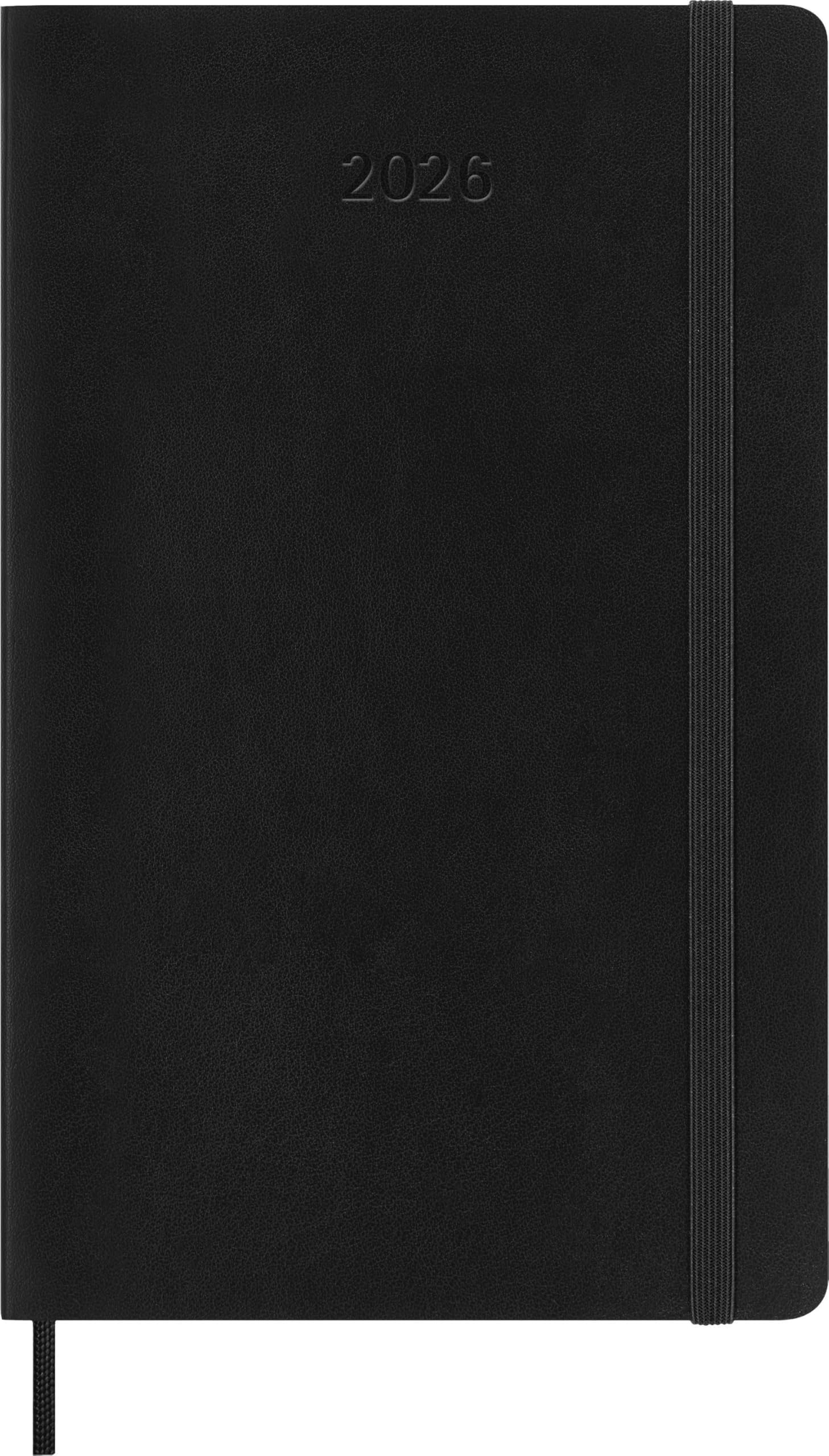 Moleskine Wochenplaner, Wochenagenda 2026 12 Monate mit Platz für Notizen, Deutsche Sprache, mit weichem Einband und Gummibandverschluss, Großformat 13x21, Farbe Schwarz Large Angebot bei HelloDeals
