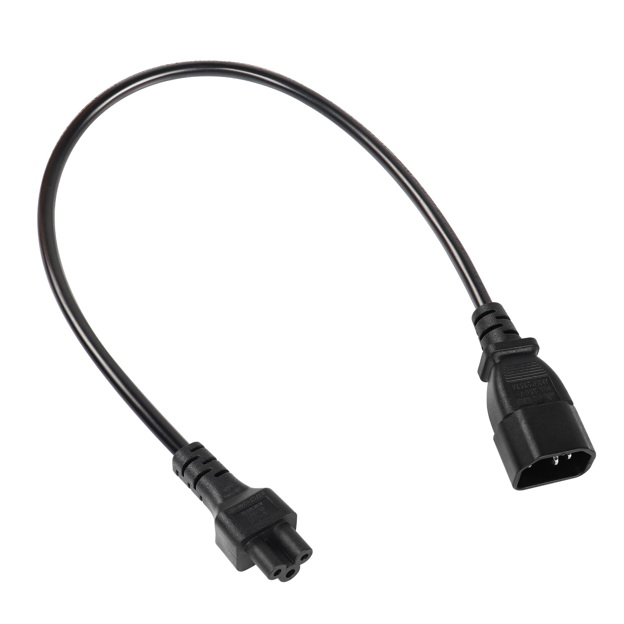 RIIEYOCA C14 zu C5 Netzstecker Kabel, IEC 320 C14 Stecker zu C5 Buchse Adapterkabel, C5 zu C14 AC Konverter für Computer PC Monitor Smart TV Versorgung Ersatz 250V 10A (50cm) Angebot bei HelloDeals