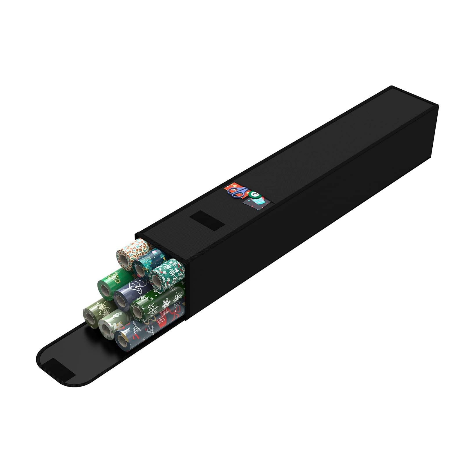 Geschenkpapier Aufbewahrung, Strapazierfähiges 600D Oxford-Gewebe organizer für geschenkpapier Wasserdicht für Geschenkpapierrollen Aufbewahrungstasche (79x13x13cm) - Schwarz Schwarz 1-Pack Angebot bei HelloDeals