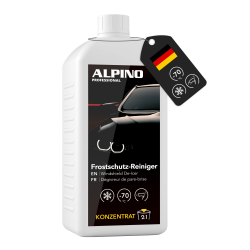 Alpino Scheibenfrostschutz KONZENTRAT bis -70°C (1 Liter) | Ergibt bis zu 15L | Frostschutzmittel Scheibenwaschanlage, Scheibenreiniger Auto Winter, Frostschutz Auto, Scheibenwischwaser Winter Angebot bei HelloDeals