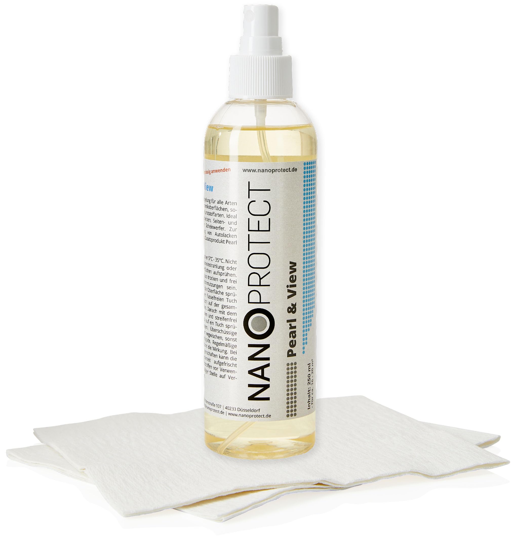 Nanoprotect Pearl & View | Schnelle Scheibenversiegelung | Abperleffekt und Antihaft-Beschichtung | Optimaler Regenabweiser für Ihr Auto | 0,25 Liter Spray Angebot bei HelloDeals
