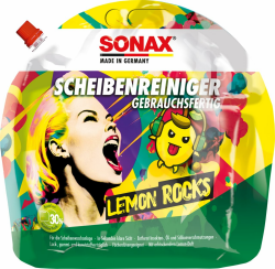 SONAX ScheibenReiniger gebrauchsfertig Lemon Rocks (3 Liter) entfernt Insekten-, Öl-, Silikon- und typische Straßenverschmutzungen | Art-Nr. 01604410 Angebot bei HelloDeals