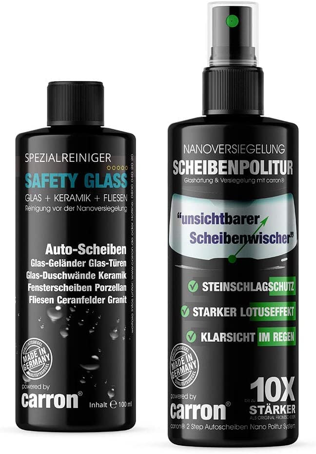 carron Nanoversiegelung Auto Frontscheibe polieren Scheibenversiegelung für Lotuseffekt + Steinschlagschutz wie unsichtbarer Scheibenwischer Abperleffekt (US-Patent) Adventure-Pack Angebot bei HelloDeals