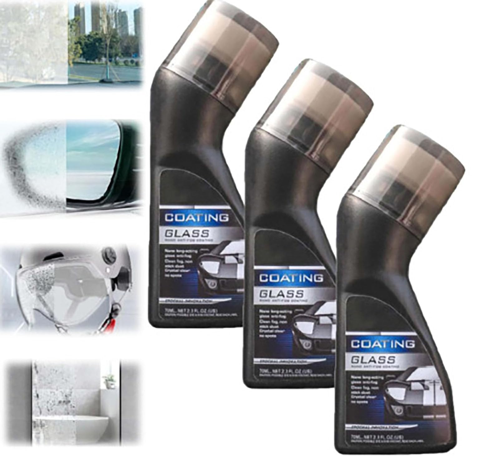 Magic Gem-Beschichtungsglas, Auto-Antibeschlagmittel mit Applikator, mikromolekularer Antibeschlag-Beschichtungsmittel-Wischer, Auto-Antibeschlag-Windschutzscheibe für Fenster, Spiegel (3) Angebot bei HelloDeals