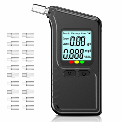 Shiptree Alkoholtester mit Zwei Sensoren, Professioneller Promillemessgerät mit Digitaler LCD-Anzeige, Tragbarer Alkoholmessgerät für Den Persönlichen und Professionellen Gebrauc, mit 20 Mundstücke Angebot bei HelloDeals
