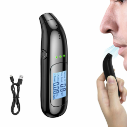 MeYuxg Alkoholtester, Digitaler Alkoholtester, Digitales LCD-Display, USB-Wiederaufladbarer Alcohol Tester, Tragbarer Atemalkoholtester, für den Persönlichen und Professionellen Gebrauch (B) Angebot bei HelloDeals