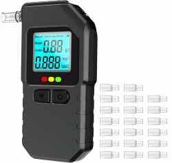 beseloa Alkoholtester, Professioneller Promillemessgerät mit Digitaler LCD-Anzeige, mit 20 Mundstücke, Tragbarer Alkoholmessgerät für den privaten professionellen Gebrauch zu Hause Angebot bei HelloDeals