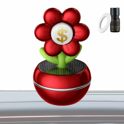 Solarlufterfrischer Auto | Drehbarer Duft Für Armaturenbrett,Design-Duftverbreiter für Armaturenbrett LKW Wohnbereich Dekoration Rot 1 stück (1er Pack) Angebot bei HelloDeals