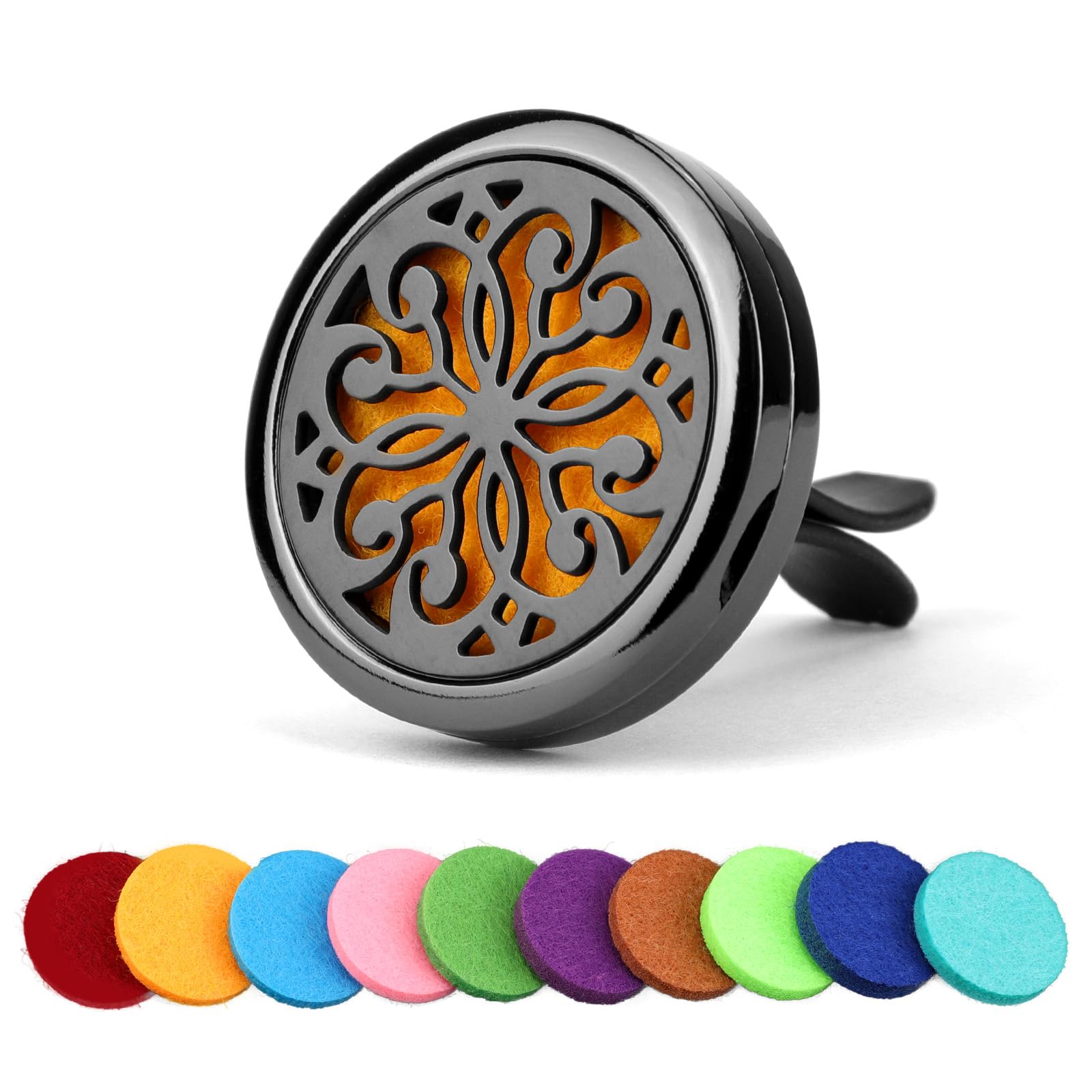 OOTSR Auto Aromatherapie Ätherisches Öl Diffusor, Auto Lufterfrischer Clips mit 12Stk Ersatz Pad für Auto, Wohnzimmer-C Angebot bei HelloDeals