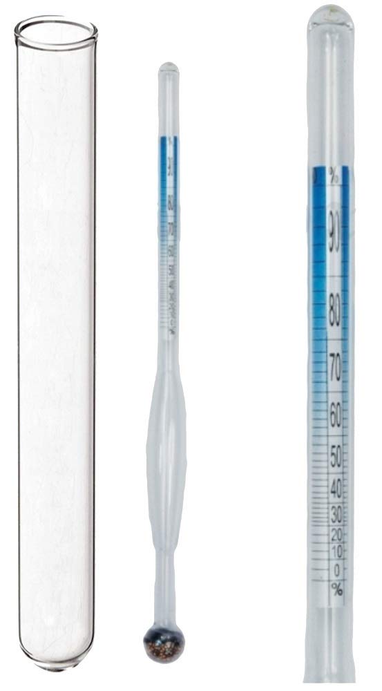 lilawelt24 0-100 Vol% genaues Alkoholmessgerät + Messzylinder Alkoholmeter Alkoholspindel Alkoholmeter ALKOHOLMESSER Angebot bei HelloDeals