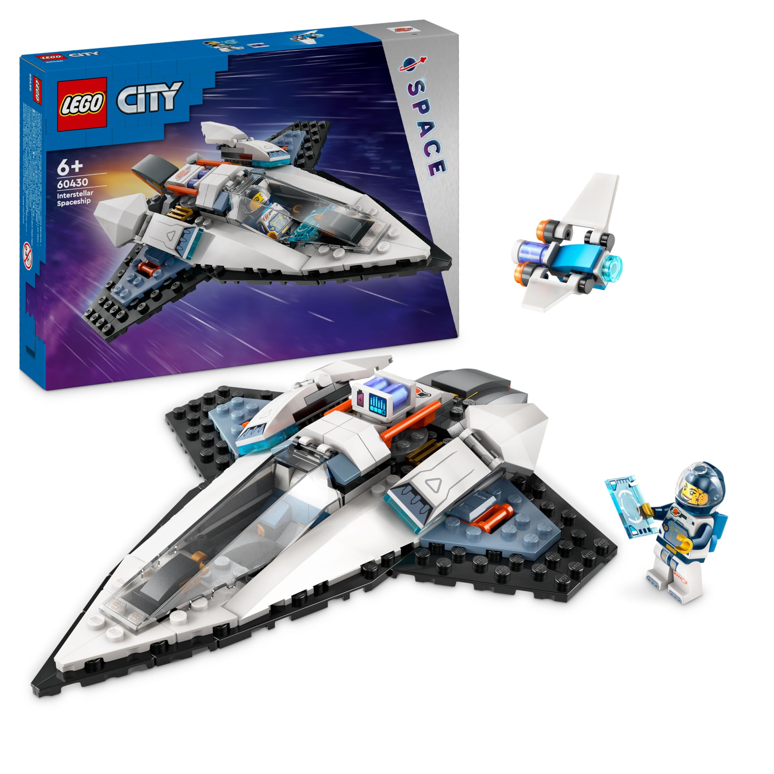 LEGO City Raumschiff, Weltraum-Spielzeug mit Space Shuttle für Kinder zum Bauen, Jungen und Mädchen ab 6 Jahren, Set mit Astronaut-Figur 60430 Single Angebot bei HelloDeals