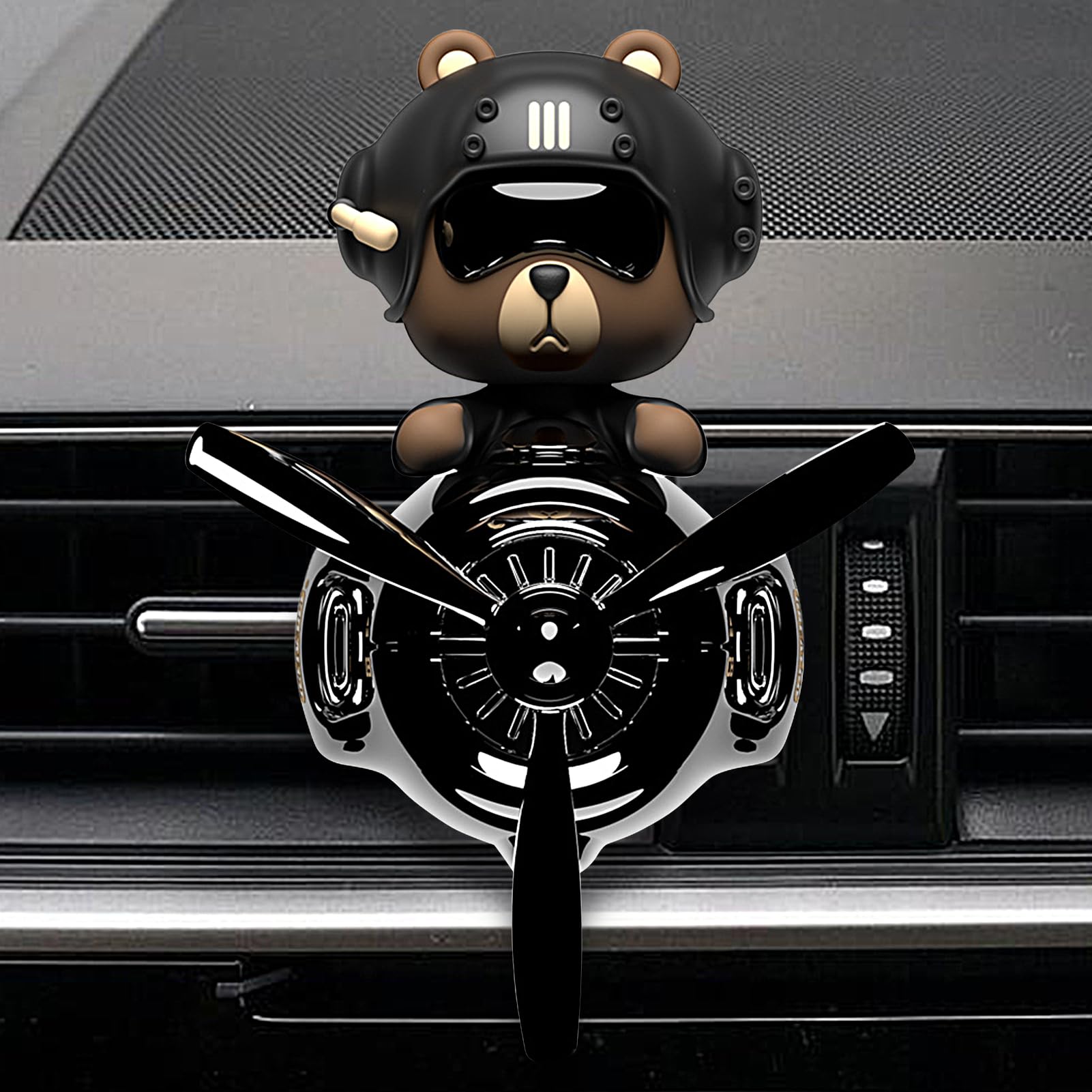 Bär Pilot Autoduft, Cartoon Autodiffusor Entlüftungsclip, Rotierende Lufterfrischer Auto, Dekoratives Auto Zubehör Innenraum, Für Entspannen, Entfernen Von Geruch Angebot bei HelloDeals