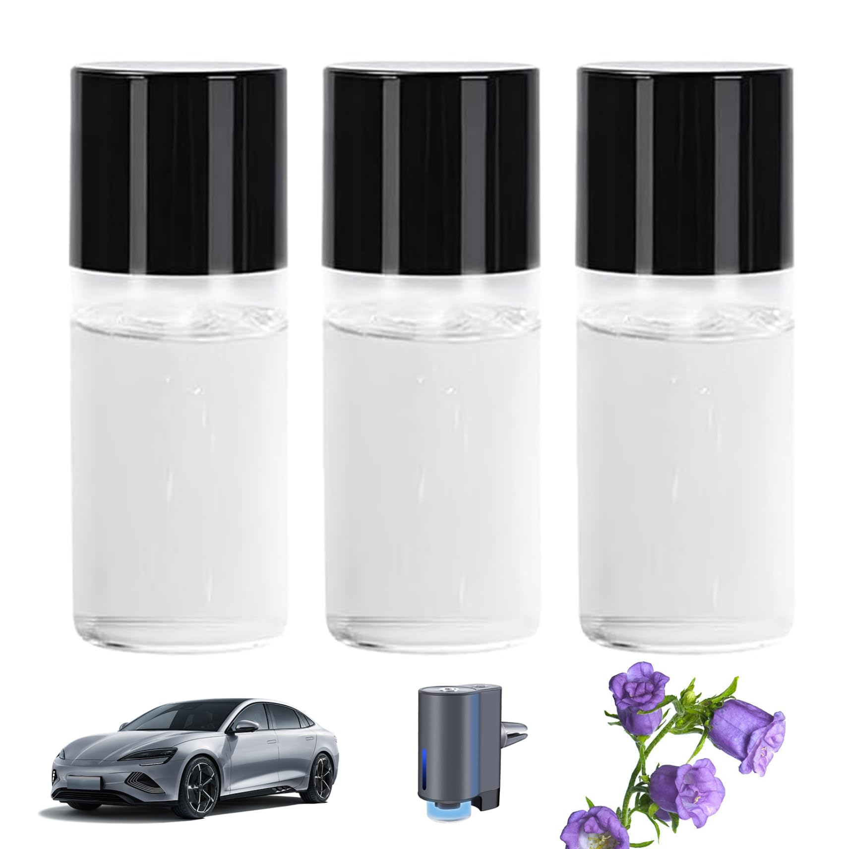 Autoluftfrischer, 3 Modi Verstellbarer Autodiffusor mit leichtem, wiederaufladbarem automatischem Lufterfrischer mit 3PCS -Aromatherapieöl, einfach zu installierende Clips on Oil Diffusor Angebot bei HelloDeals