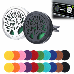 2 Stück Auto Aromatherapie, Auto Duft Zur Überdeckung von Gerüchen und Halten Die Luft Frisch, Geeignet für Büro, Zimmer oder Andere Lnnenräume Schwarz und Silber 1 ml (2er Pack) Angebot bei HelloDeals