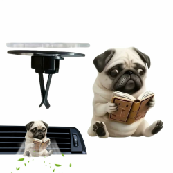 Belüftungsclips Lufterfrischer | Auto Lüftungsclips Mit Mops Duft Diffusor,2D Acryl Aromatherapie Diffusor Niedliche Deko Für PKW LKW Innenraum Männer Frauen Unverzichtbar Angebot bei HelloDeals