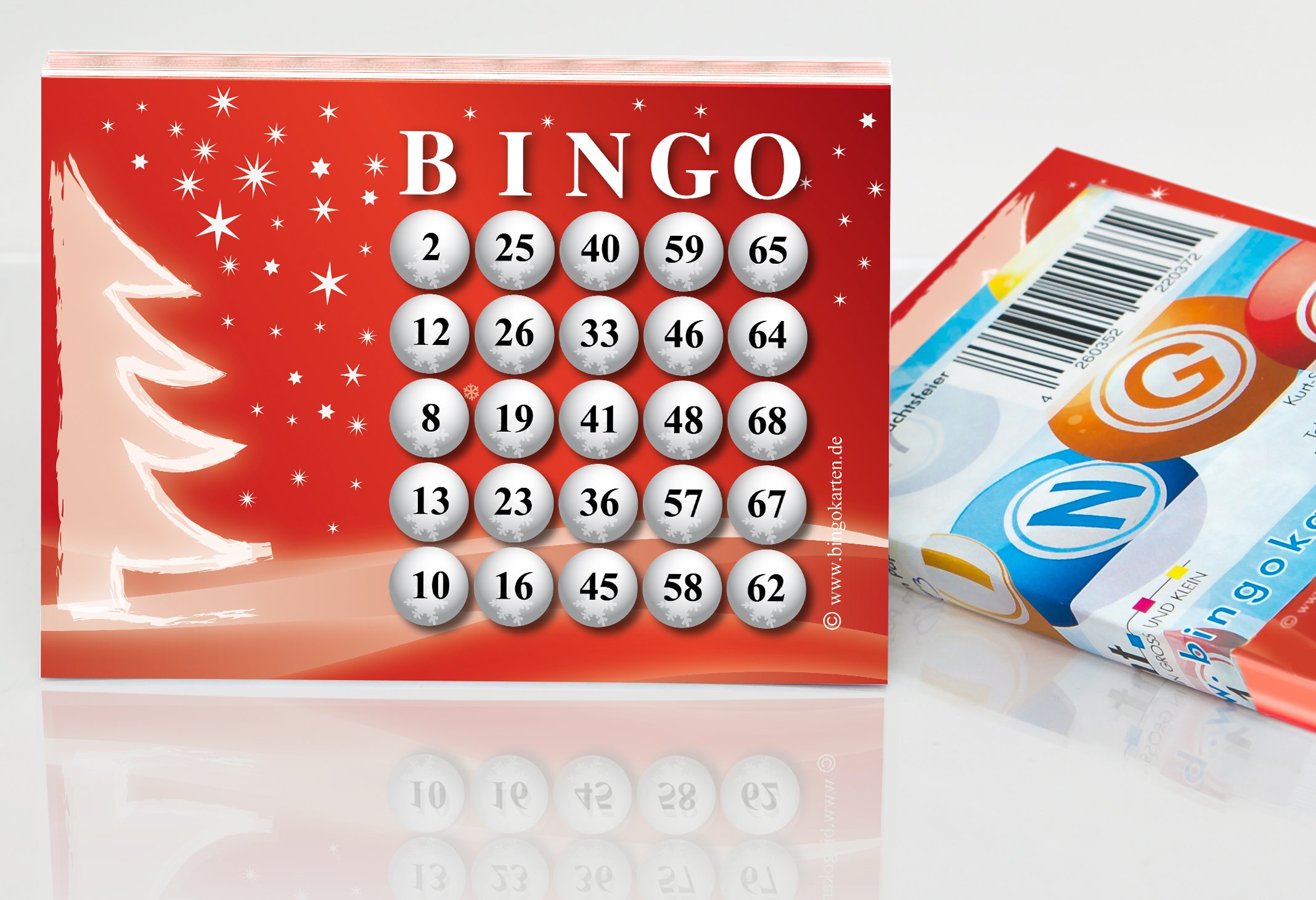 DiPrint Bingokarten für die Weihnachtsfeier (25 aus 75) Angebot bei HelloDeals