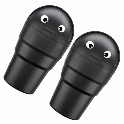 HORIALENCE 2 Stück Auto Mülleimer mit Deckel Tragbarer Müllbehälter für Getränkehalter Große Kapazität Langlebiges Kunststoffmaterial für Innenraumaufbewahrung im Auto Angebot bei HelloDeals