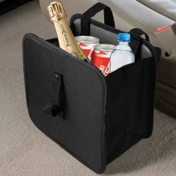 Auto Mülltonne Schwarz, Abfalleimer Hängend, Aufbewahrungsbox für Fußraum Kopfstütze Mittelkonsole und Rücksitz, Wasserdicht, Auslaufsicher, Mehrzweck Faltbar Mülleimer für Küche, Büro Angebot bei HelloDeals