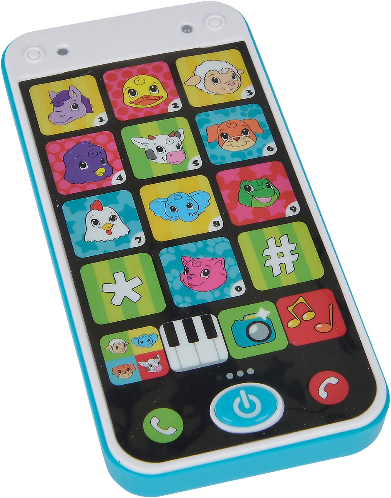 Simba 104010002 ABC Smartphone für Kinder, Spielzeughandy mit Licht, Sound, verschiedenen Melodien und Tiergeräuschen, für Kinder ab 12 Monaten Bunt Angebot bei HelloDeals