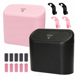 Herbst Auto Mülleimer, 2 Stück mit 150 Müllsäcke, Automülleimer mit Deckel, Familie Büro Küche, Car Essentials Zubehör Angebot bei HelloDeals