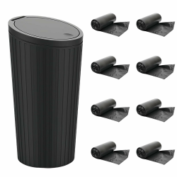 Auto Mülleimer mit Deckel 1 Stück + 8 Müllbeutel – Mini Mülleimer für Auto, Getränkehalter, Wasserdicht & Geruchshemmend, für Auto, Zuhause, Büro, Schlafzimmer Angebot bei HelloDeals