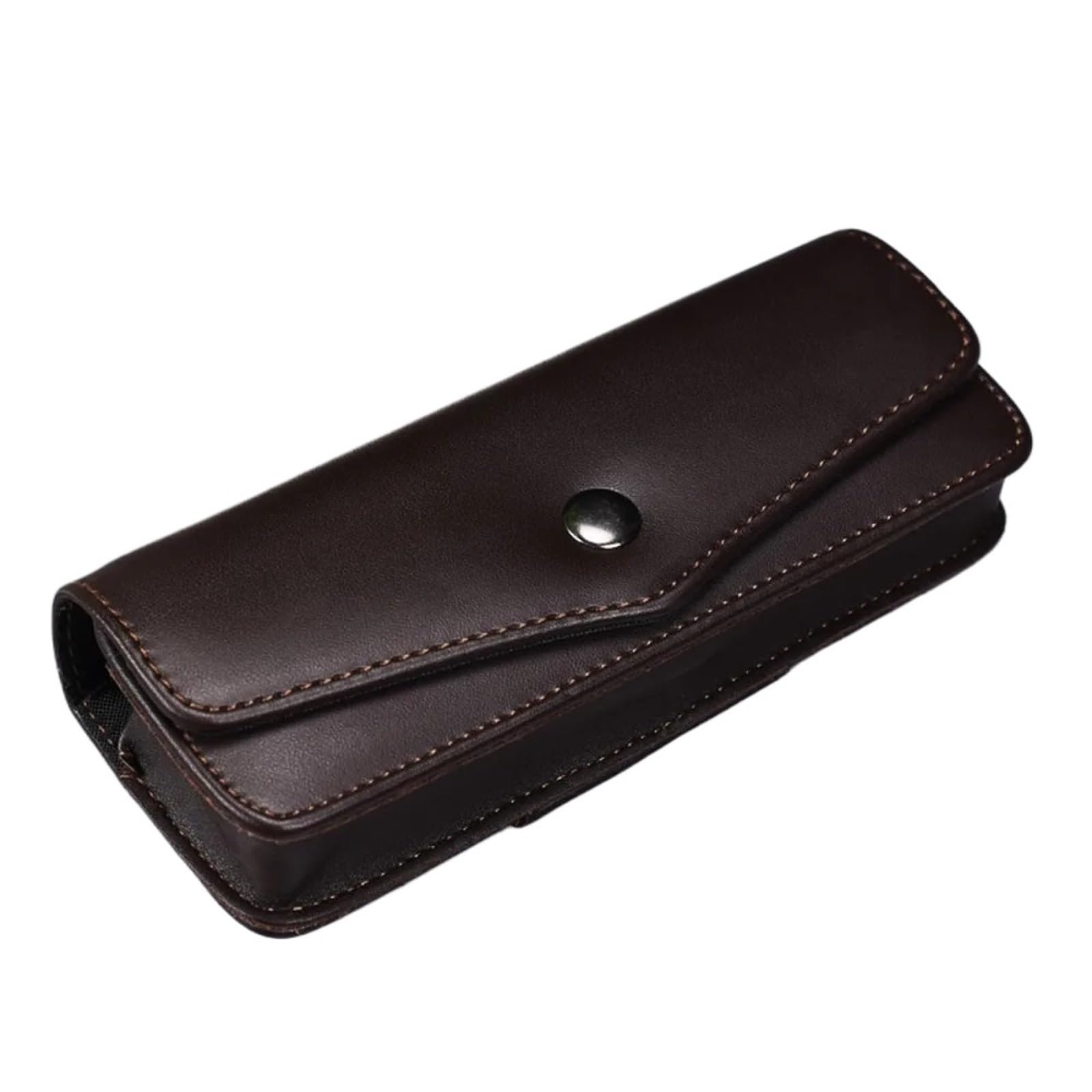 LYXYGMV Gürtel Tragbare Brillenetui Männer Tragbare Leder Lesebrille Aufbewahrungsbox Telefon Taschen Und Werkzeug Tragetaschen Geeignet für Brillen, Sonnenbrillen(Dark Coffee) Angebot bei HelloDeals