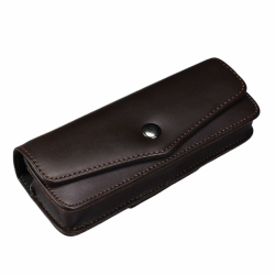 LYXYGMV Gürtel Tragbare Brillenetui Männer Tragbare Leder Lesebrille Aufbewahrungsbox Telefon Taschen Und Werkzeug Tragetaschen Geeignet für Brillen, Sonnenbrillen(Dark Coffee) Angebot bei HelloDeals
