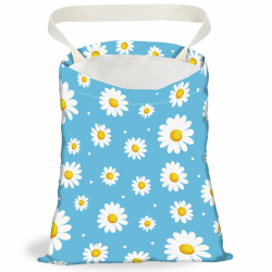 DELORIGIN Faltbar Auto Mülleimer Mit Gänseblümchen Blumendruck Tragbarer Müllsack Zum Aufhängen Mit Druckknöpfen Müllaufbewahrung Wiederverwendbar Auto-Mülleimer Für Camping Reisen Lagerbeutel Angebot bei HelloDeals