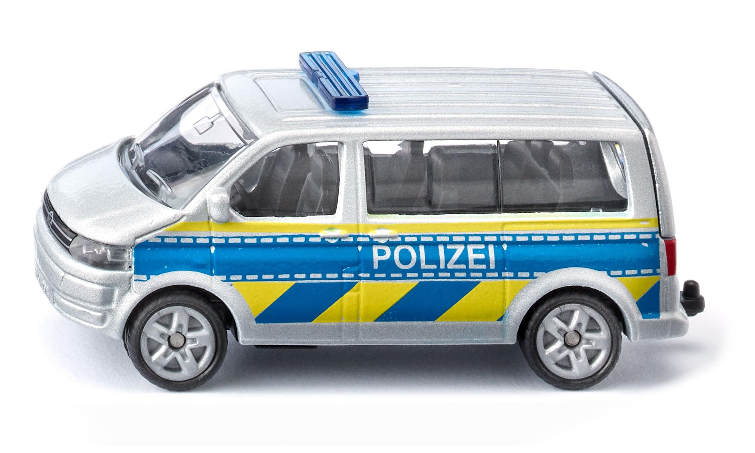siku 1553, VW T5 Autobahnpolizei, Spielzeugauto für Kinder, Metall/Kunststoff, Silber, Öffenbare Heckklappe, Anhängerkupplung Angebot bei HelloDeals