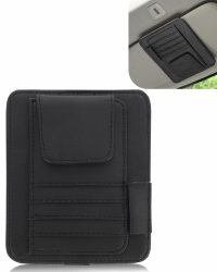 BNREOZA 1 Stück Auto-Sonnenblenden-Organisator, Sonnenblenden-Organisator-Clip, Brillenhalter-Clip mit Aufbewahrungsbox, Innenraum-Aufbewahrungstasche, Sonnenbrillen-Organisator, Karte (schwarz) Angebot bei HelloDeals