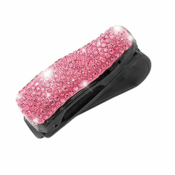 Whakano 2 Stück Glitzer Brillenhalter für Auto Sonnenblende aus Strass,Sonnenbrillen Halterung für Auto Visier Zubehör,Ticket-Kartenclip,das Auto im Innenbereich Zubehör,Rosa Rosa 2 Angebot bei HelloDeals