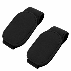 RZMZBY 2 Brillenhalter für Auto Sonnenblende, Leder Sonnenbrillen Halterung,Brillenetui Aufbewahrungsbox Organizer,für Auto Visier Zubehör, Ticket-Kartenclip, Schwarz Angebot bei HelloDeals