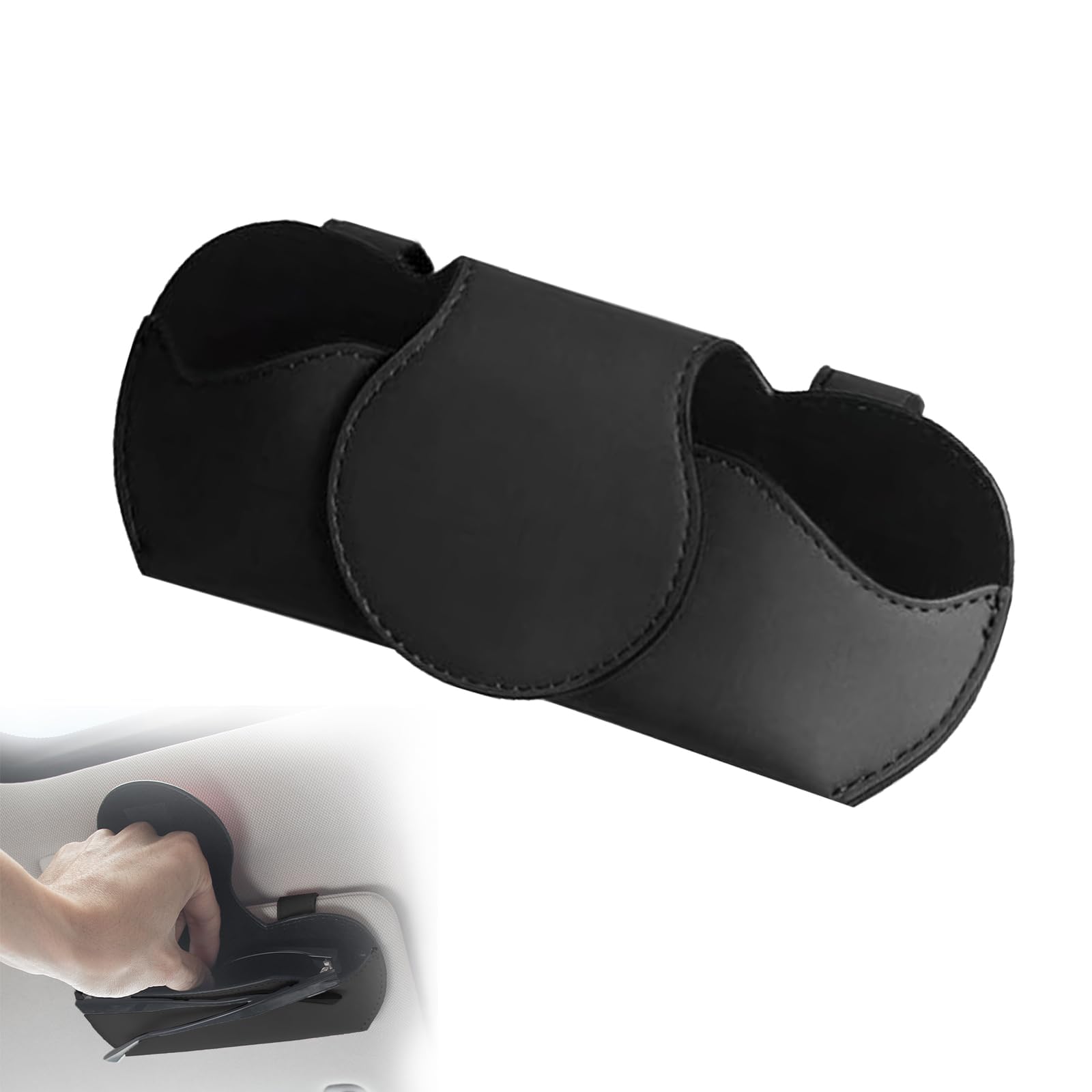 Xiciki Brillenhalter Auto für Audi/BMW/VW, Brillenhalterung Auto, Leder Brillenhalter für Auto, Sonnenbrille Halterung Auto,Universal Sonnenbrillenhalter Auto mit Magnetverschluss Universelles Design Angebot bei HelloDeals