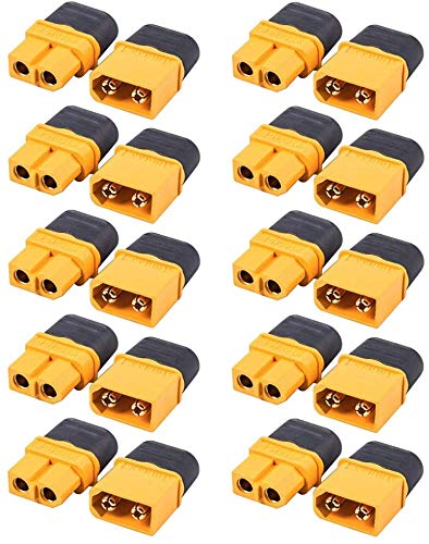 10 Paar Amass XT60H Verbesserte Version XT60-Steckverbinder mit Abdeckungen Stecker Buchse mit Mantel für Lipo-Batterie RC-Flugzeuge Autos XT60H(XT60 Upgrade) Angebot bei HelloDeals