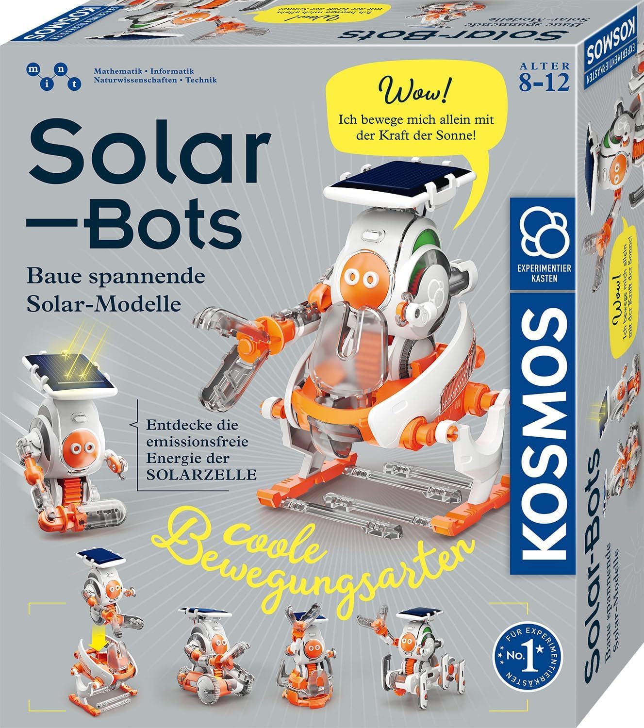 KOSMOS 621247 Solar Bots, Baue 8 Solar-Modelle, Bausatz für Solar Roboter mit Solarenergie-Antrieb, Solarzelle mit Motor, Experimentierkasten für Kinder ab 8-12 Jahre Angebot bei HelloDeals