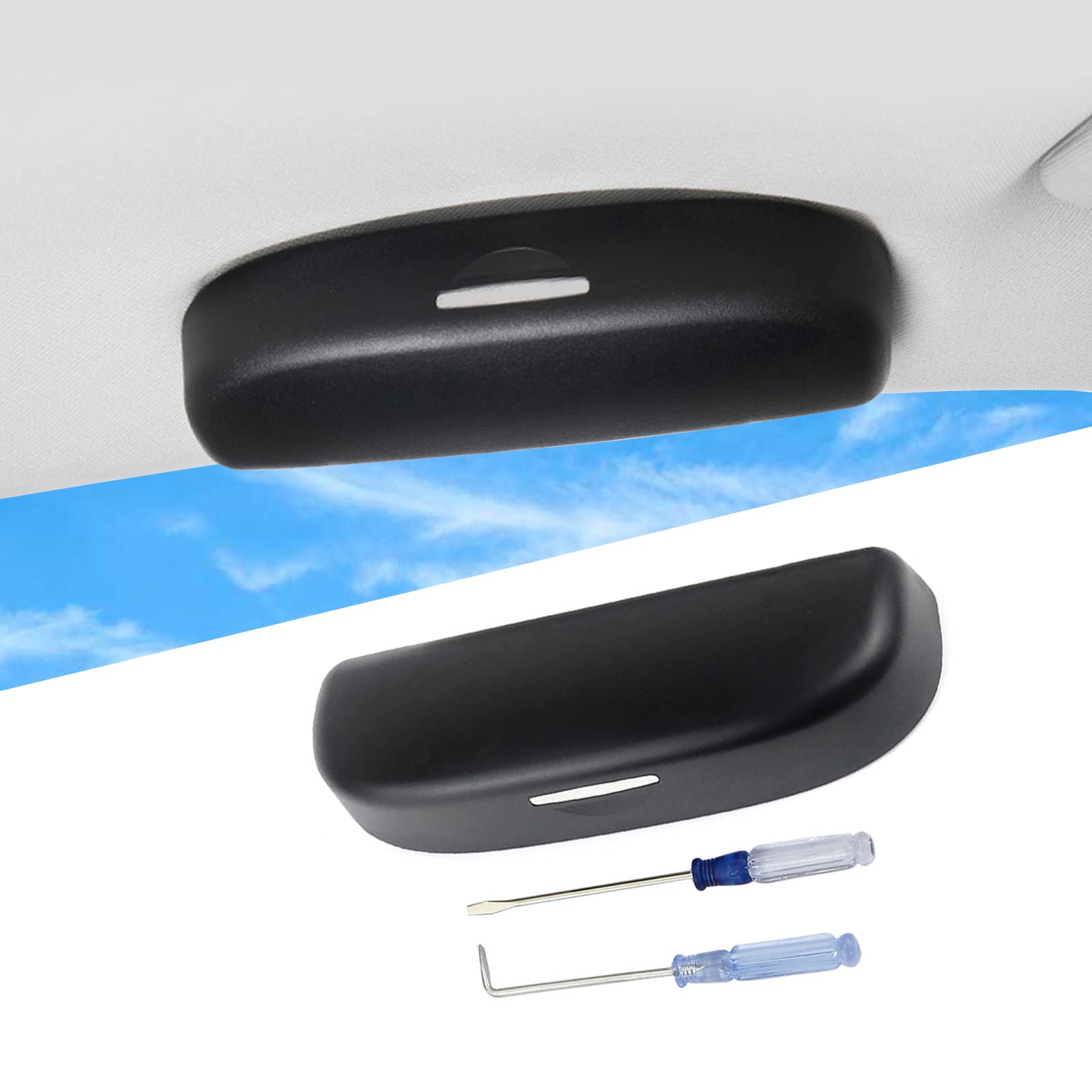 LFOTPP Auto Sonnenbrillenhalter Brillenetui Auto Innenraum für T-ROC (Black) Schwarz Angebot bei HelloDeals