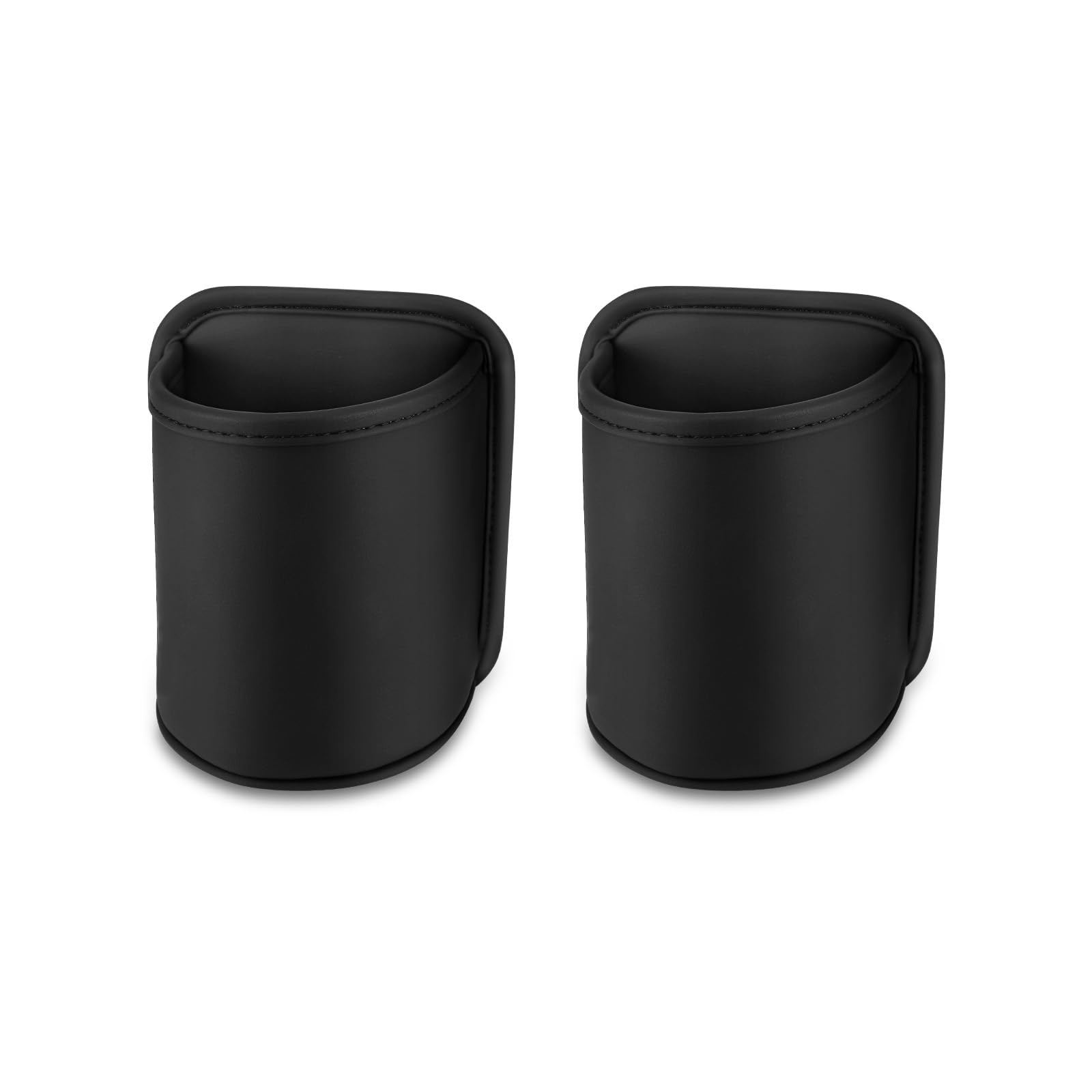Koongloong Auto‑Getränkehalter 2 Stück Clip-on Getränkehalter Auto Becherhalter Flaschenhalter Getränke Halter für Türtasche Rücksitz-Tasche Schwarz PU-Leder Angebot bei HelloDeals