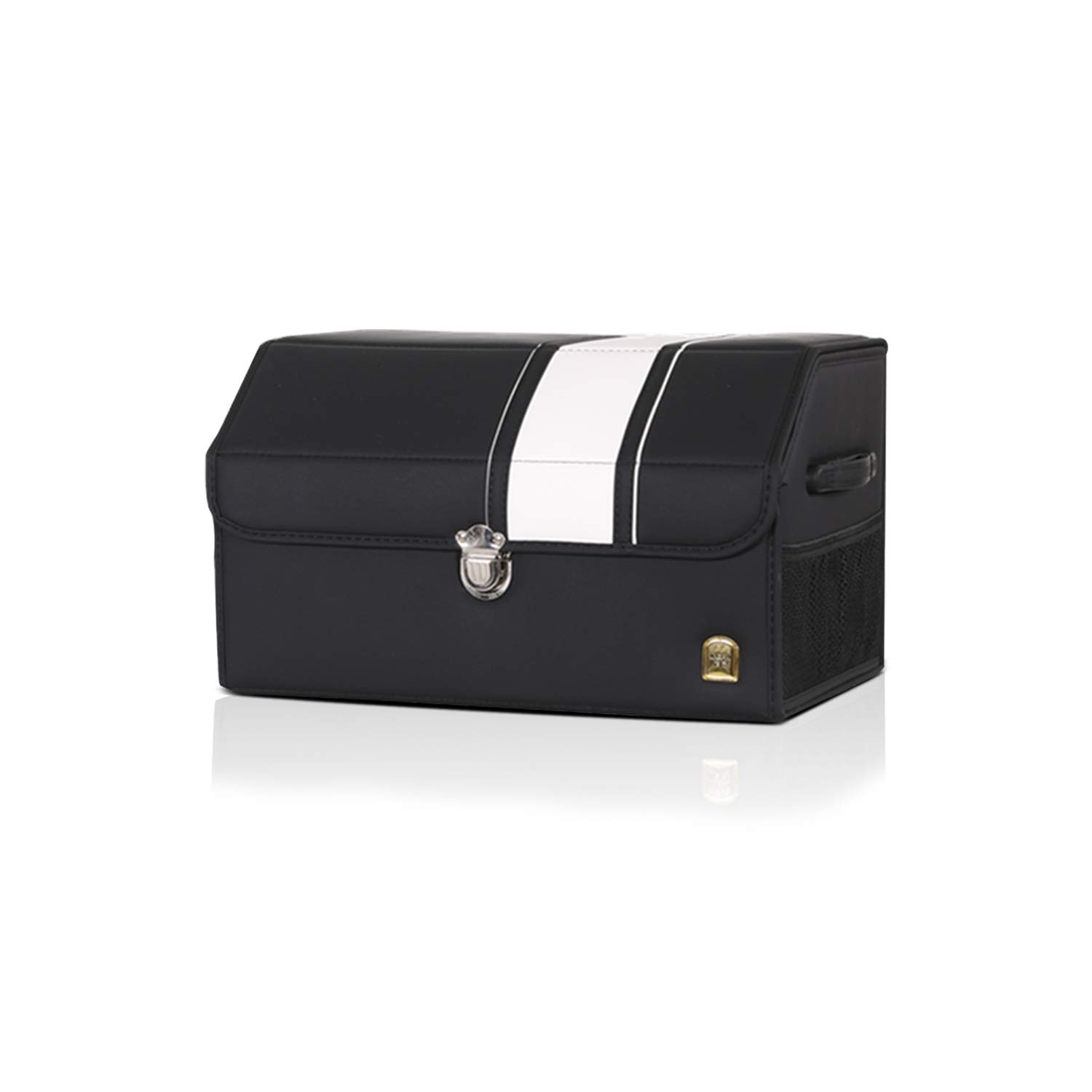 Ergocar Kofferraum Organizer Luxus Leopard Aufbewahrungstasche Organizer Wasserdicht Faltbar Kofferraum-Tasche für Auto/LKW/SUV (Schwarz-M) Schwarz M Angebot bei HelloDeals