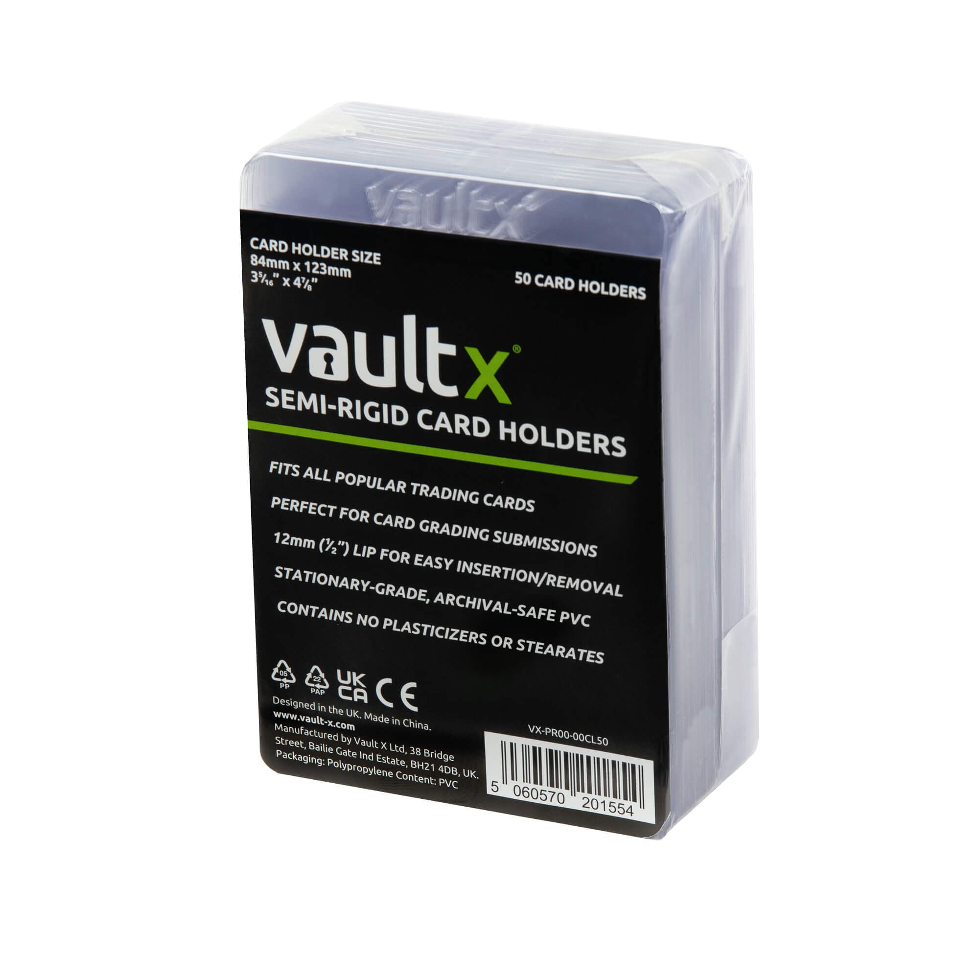 Vault X Halbstarre Trading-Kartenhalter, Feste Hüllen für TCG- und Sportkarten-Bewertungen, Kartenhüllen (50er Pack) 50 Pack Angebot bei HelloDeals
