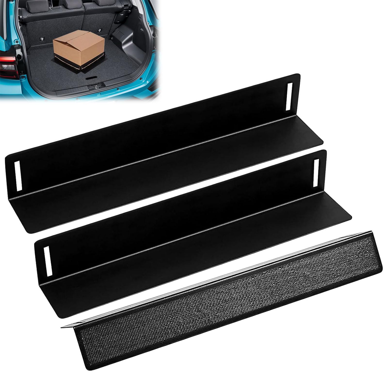 Bcuuozeeing 3 Stück Auto Kofferraum Organizer, Gepäckfixierung Kofferraum, Kofferraum Klett Fixierung, Kofferraum Trenner Geeignet für Autos, SUVs, Kombis Kofferraumbegrenzung Angebot bei HelloDeals